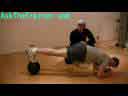 med ball plank with abduction