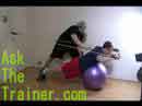 Stability Ball Tube Shoulder Press
