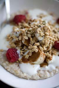 Healthy Breakfast Oatmeal & Yogurt